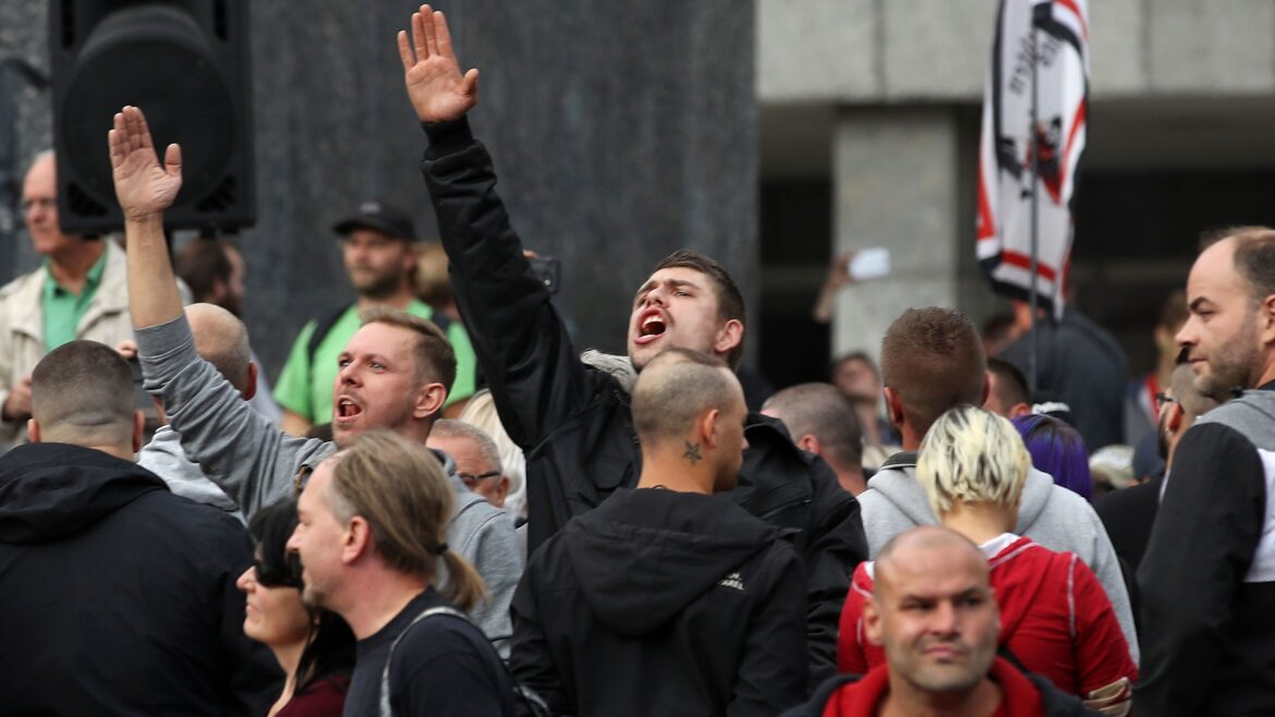 Nazi salute and racial chants seen at German event: ‘Foreigners out’