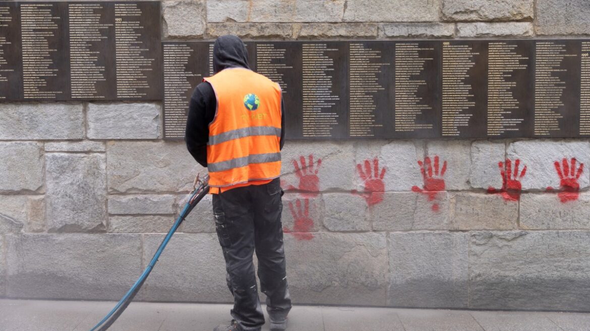 France ‘investigating whether Russia behind’ graffiti on Holocaust memorial